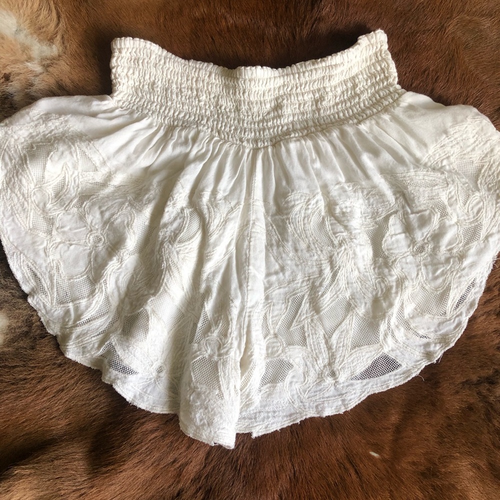 Free people pull on lace shorts